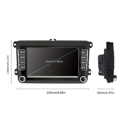 Autoradio – Multimedia Systeem – Navigatiesysteem – 7 Inch Touchscreen – Auto Radio – Met Achteruitrijcamera – Draadloze Bluetooth – Wireless Mirror Link