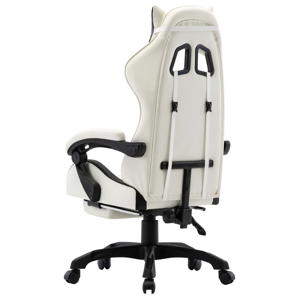 Gamestoel – Gaming Stoel – Game Stoel – Gaming Chair – Racestoel – Verstelbaar – Kunstleer – Inklapbare Voetensteun – 360° Draaibaar