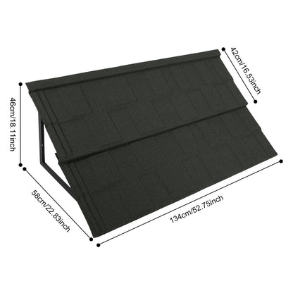 2-Pack 134*42CM Metal Awnings | Tile Shaped, Jungle Green, Brand NaMaSyo