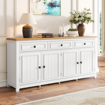 Dressoir – Opbergkast – Ladekast – Buffetkast – Commode – Modern Minimalistisch Design – 160 cm Groot Wit