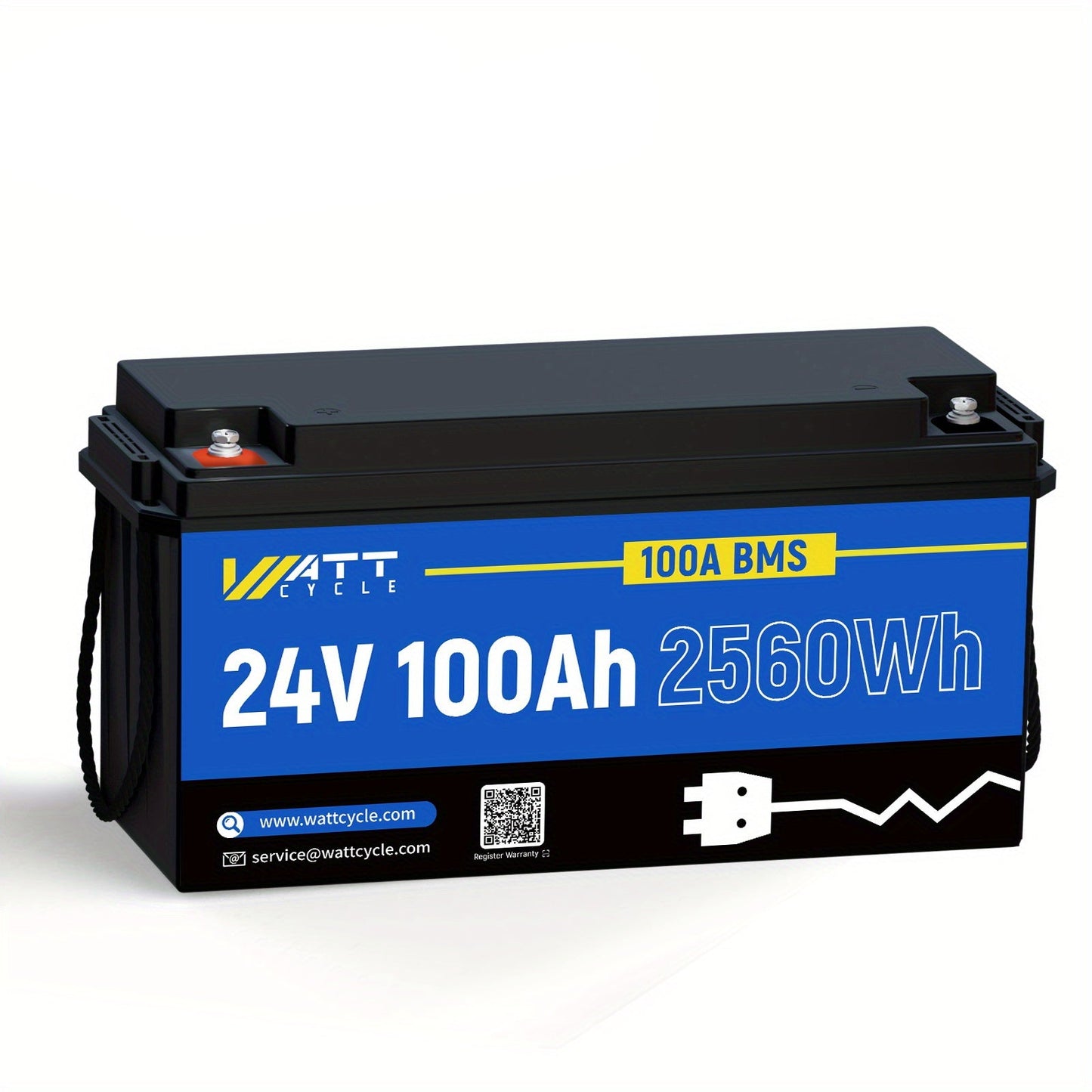 Accubatterij – Oplaadbare Accu – Lithium Accu – LiFePO4 Batterij – 24V 100Ah – Hoog Vermogen 2560W – Lage Temperatuur Beveiliging