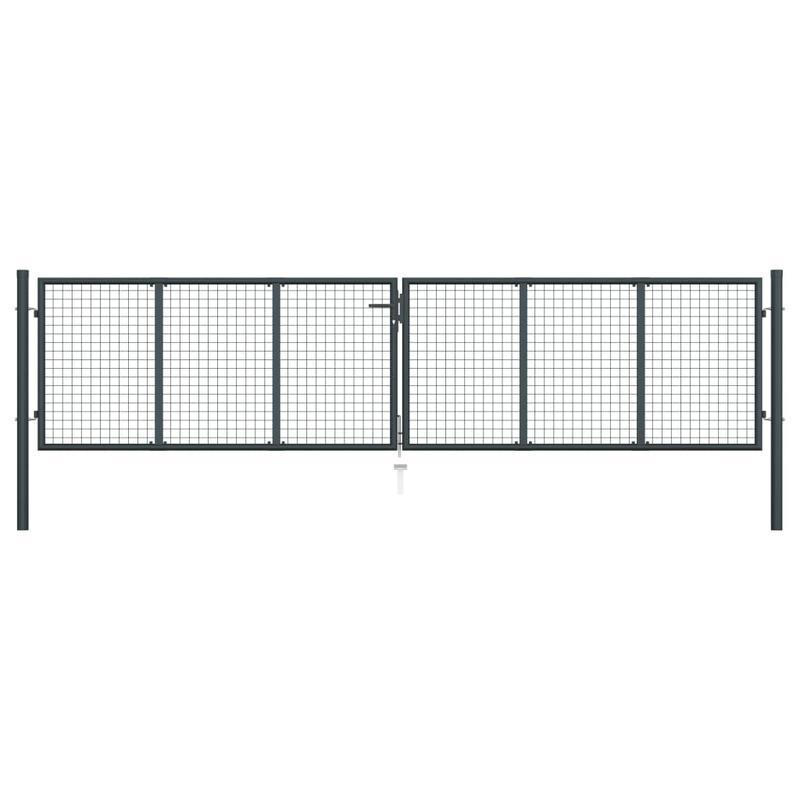 Gashek – Tuinhek – Schutting – Afsluiting – Veiligheidshek – Gegalvaniseerd Staal – 400x150 cm Antraciet