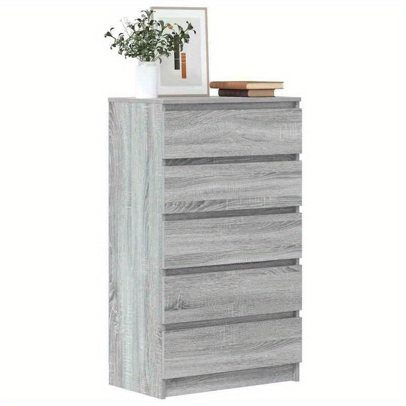 Ladekast – Kast – Opbergkast – Ladeblok – Ladekast Sonoma Grijs – Geperst Hout – 60x36x103 cm