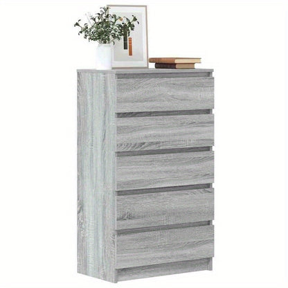 Ladekast – Kast – Opbergkast – Ladeblok – Ladekast Sonoma Grijs – Geperst Hout – 60x36x103 cm