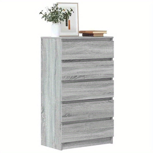 Ladekast – Kast – Opbergkast – Ladeblok – Ladekast Sonoma Grijs – Geperst Hout – 60x36x103 cm