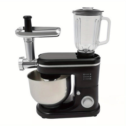 3-in-1 Keukenhulpmiddel – Keukenaccessoire – Mengkom – Hakker – Mixer – Roestvrij Staal & Glas – 6 Liter Inhoud – Multifunctioneel & Vaatwasserbestendig