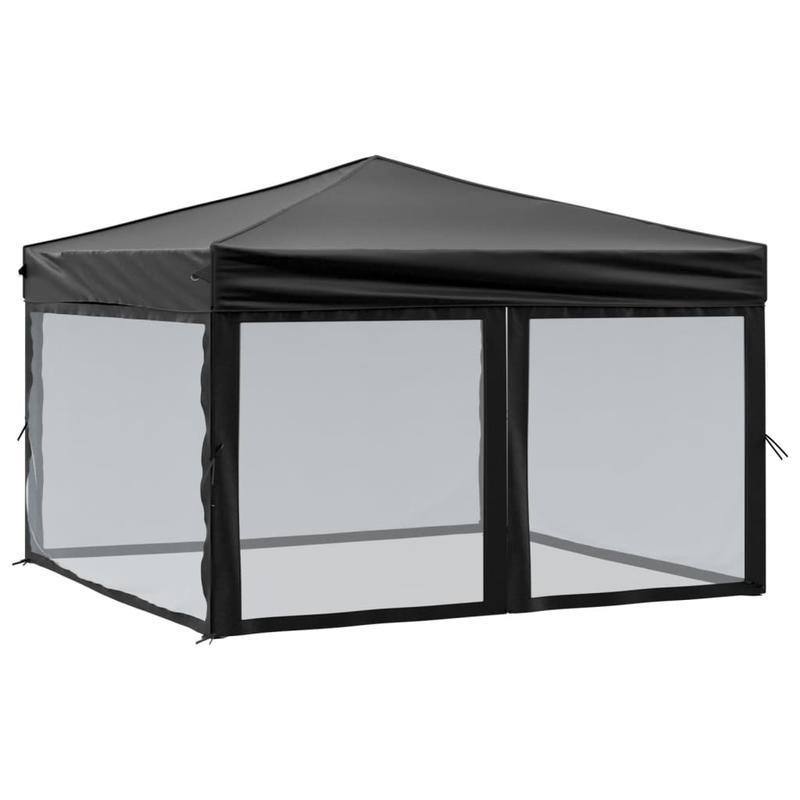 Partytent inklapbaar met zijwanden 3x3m zwart, Carpas De Camping Impermeable, Cobertizo De Almacenamiento De Patio Exterior, Tents, Gazebos Para Exterior Completo, Toldos Para Sol Y Lluvia, Carpas Para Negocio En La Calle, Ca