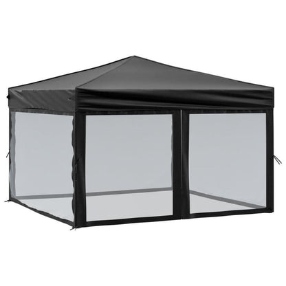 Partytent inklapbaar met zijwanden 3x3m zwart, Carpas De Camping Impermeable, Cobertizo De Almacenamiento De Patio Exterior, Tents, Gazebos Para Exterior Completo, Toldos Para Sol Y Lluvia, Carpas Para Negocio En La Calle, Ca