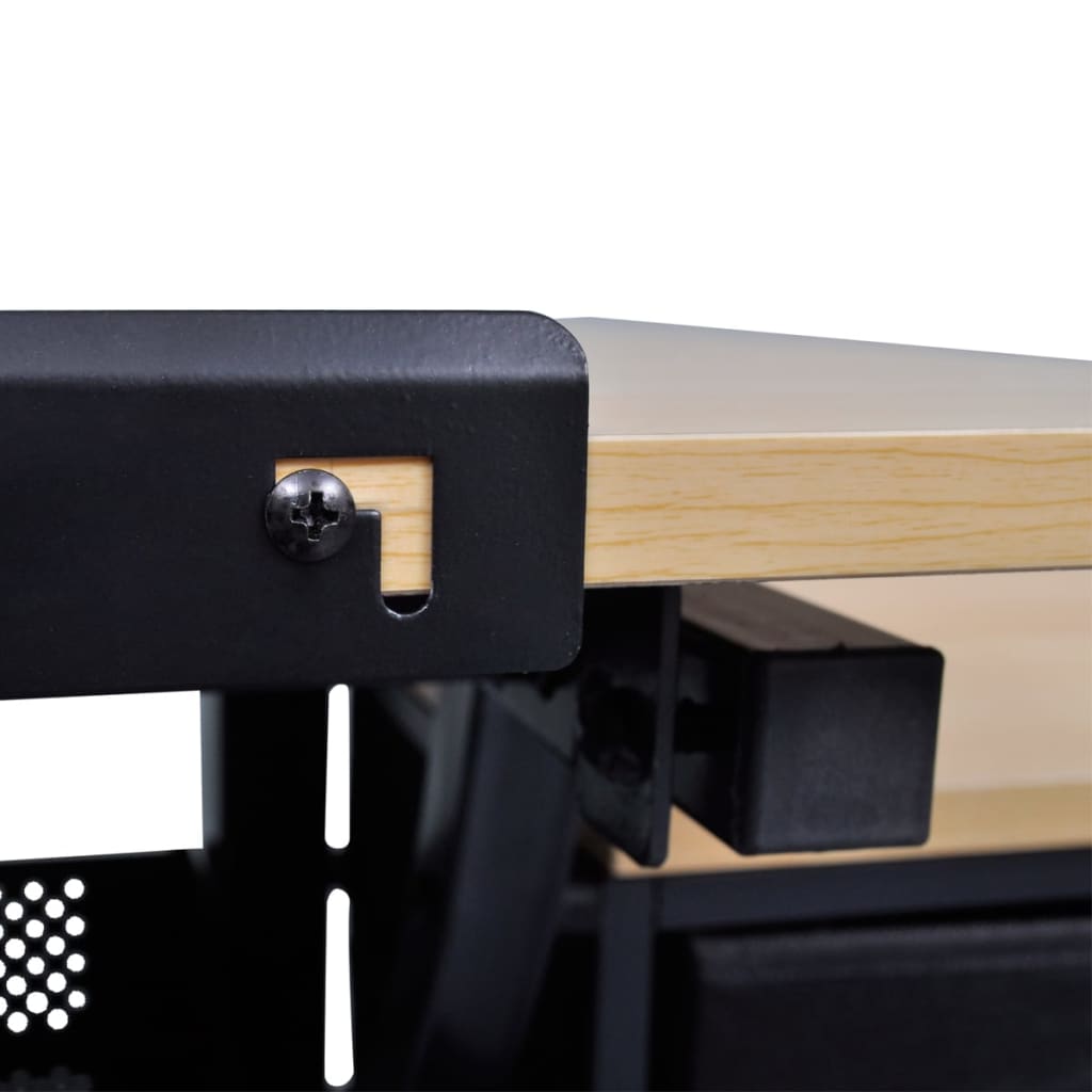 Tekentafel – Tekentafel Met Kruk – Tekenbureau – Tekentafel Met Laden – Tekentafel Kantelbaar – Kantelbaar Tafelblad – 3 Uittrekbare Laden – Comfortabele Zachte Kruk – Bruin
