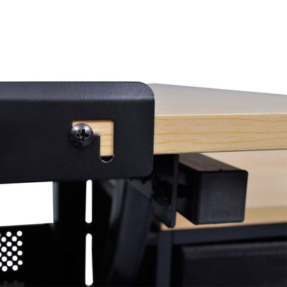 Tekentafel – Tekentafel Met Kruk – Tekenbureau – Tekentafel Met Laden – Tekentafel Kantelbaar – Kantelbaar Tafelblad – 3 Uittrekbare Laden – Comfortabele Zachte Kruk – Bruin
