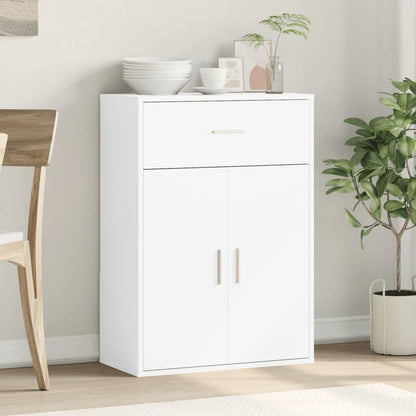 Dressoir – Ladekast – Opbergkast – Tv-kast – Commode – Modern Wit Design – MDF Met Vergrendelbare Deuren – 60x30x84 cm
