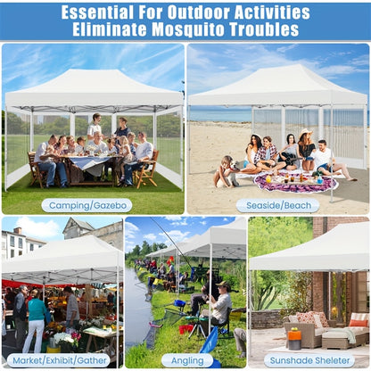 Partytent – Paviljoen – Feesttent – Tuinent – Pop-up Tent – 3,05x4,57 Meter – Met Afneembare Gaaswanden – Stevig Aluminium Frame