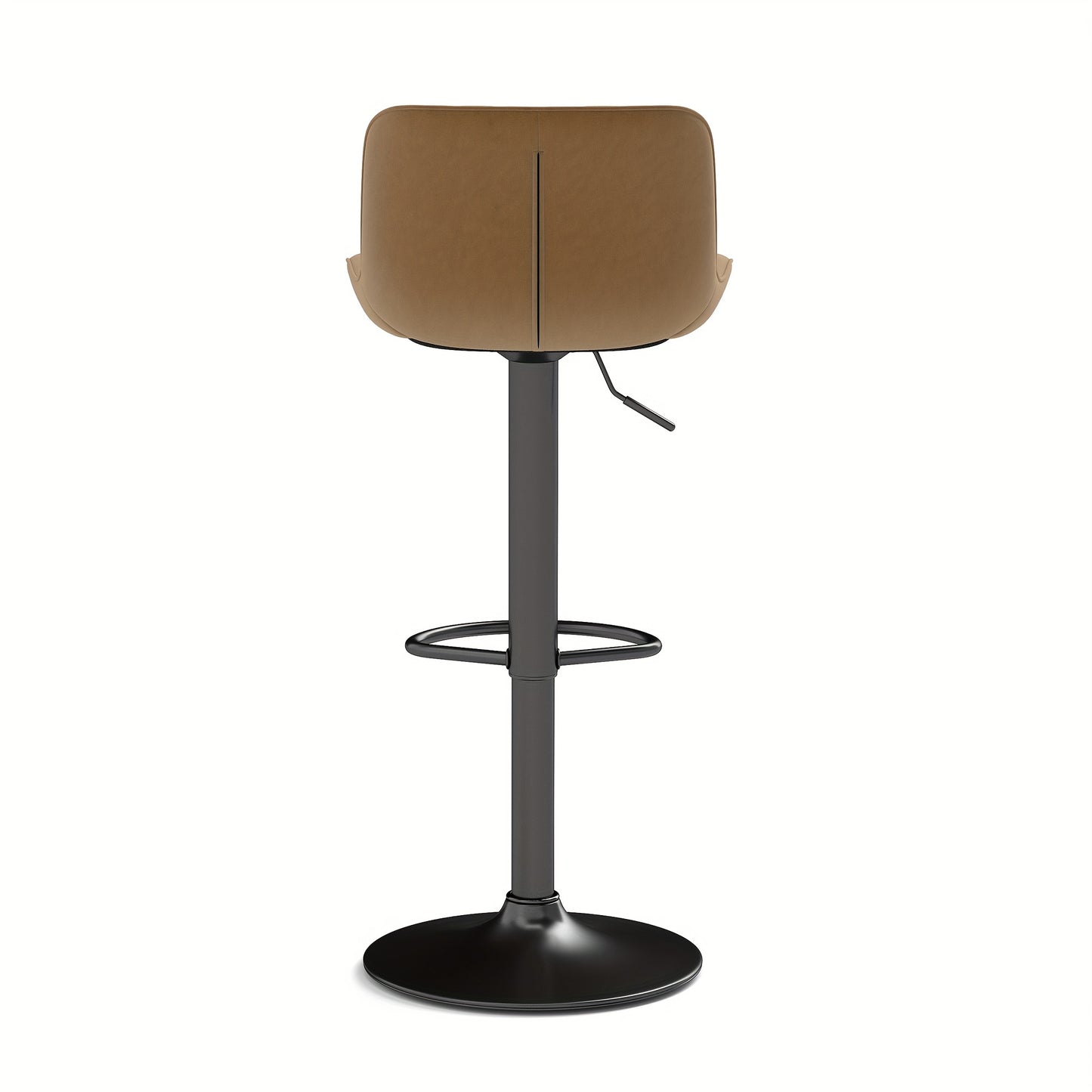 Set of 2 Modern Brown Velvet Swivel Bar Stools with Height Adjustment & 360° Rotation - Heavy-Duty Metal Frame, Soft Cushioned Seats with Backrest, Easy Assembly for Kitchen Island, Dining Room, Home Bar - Luxury Counter Sto