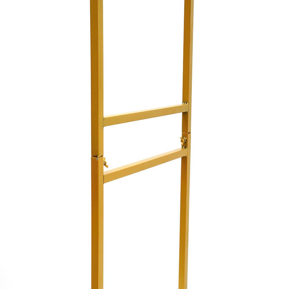 Gouden Kledingrek – Kledingstandaard – Kledinghanger – Garderoberek – Vrijstaand Rek – Metalen Frame – 190,5 cm Hoog – Planken Tot 22,68 kg Draagvermogen