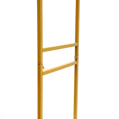 Gouden Kledingrek – Kledingstandaard – Kledinghanger – Garderoberek – Vrijstaand Rek – Metalen Frame – 190,5 cm Hoog – Planken Tot 22,68 kg Draagvermogen