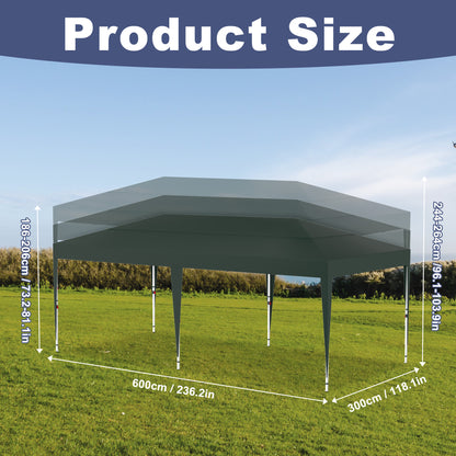 Partytent – Tuinpaviljoen – Feesttent – Paviljoen – Tent – Opvouwbaar – Waterdicht – 6x6 Meter – Gepoedercoat Stalen Frame