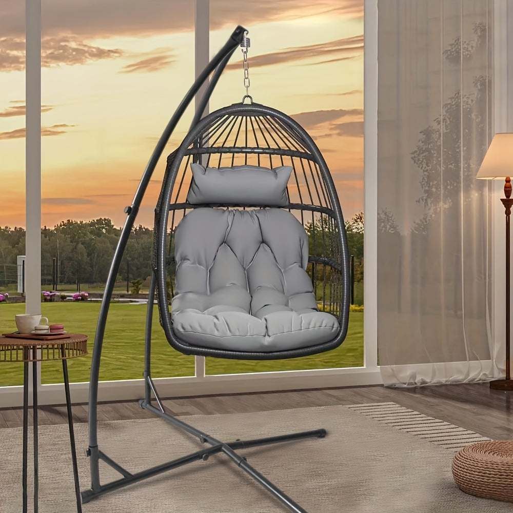 Hangmatstandaard – Hangmat Frame – Staande Hangmat Steun – Metal Hangmat Houder – Vrijstaande Hangmatstandaard – Max Draagkracht 130 kg – Gepoedercoat Stalen X-Vorm Frame