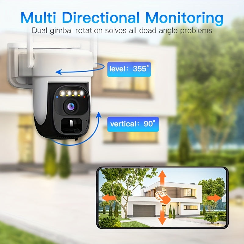 Draadloze Beveiligingscamera – Buitencamera – Wifi Camera – Veiligheidscamera – 360° Draaibaar – 3MP Beeld – Kleurennachtzicht