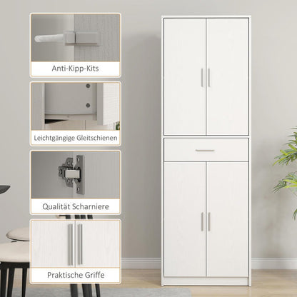 3-Laagse Keukenkast – Keukenkast Open – Buffetkast – Opbergkast Keuken – Keukenkast Zonder Deuren – Verstelbare Planken – Robuuste MDF & Spaanplaat
