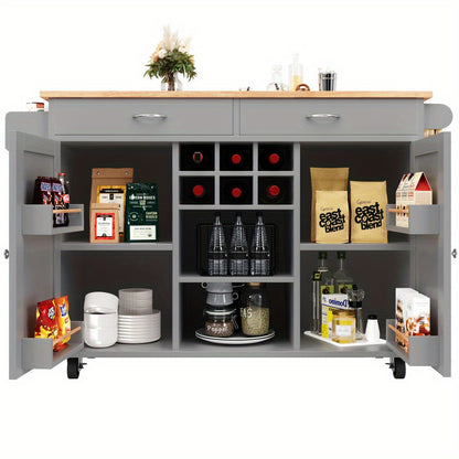 Dressoir – Sideboard – Keukeneiland – Opbergkast – Serveerwagen – Grijs – Compact 102x45x92 cm – Duurzaam, Onderhoudsvriendelijk Materiaal