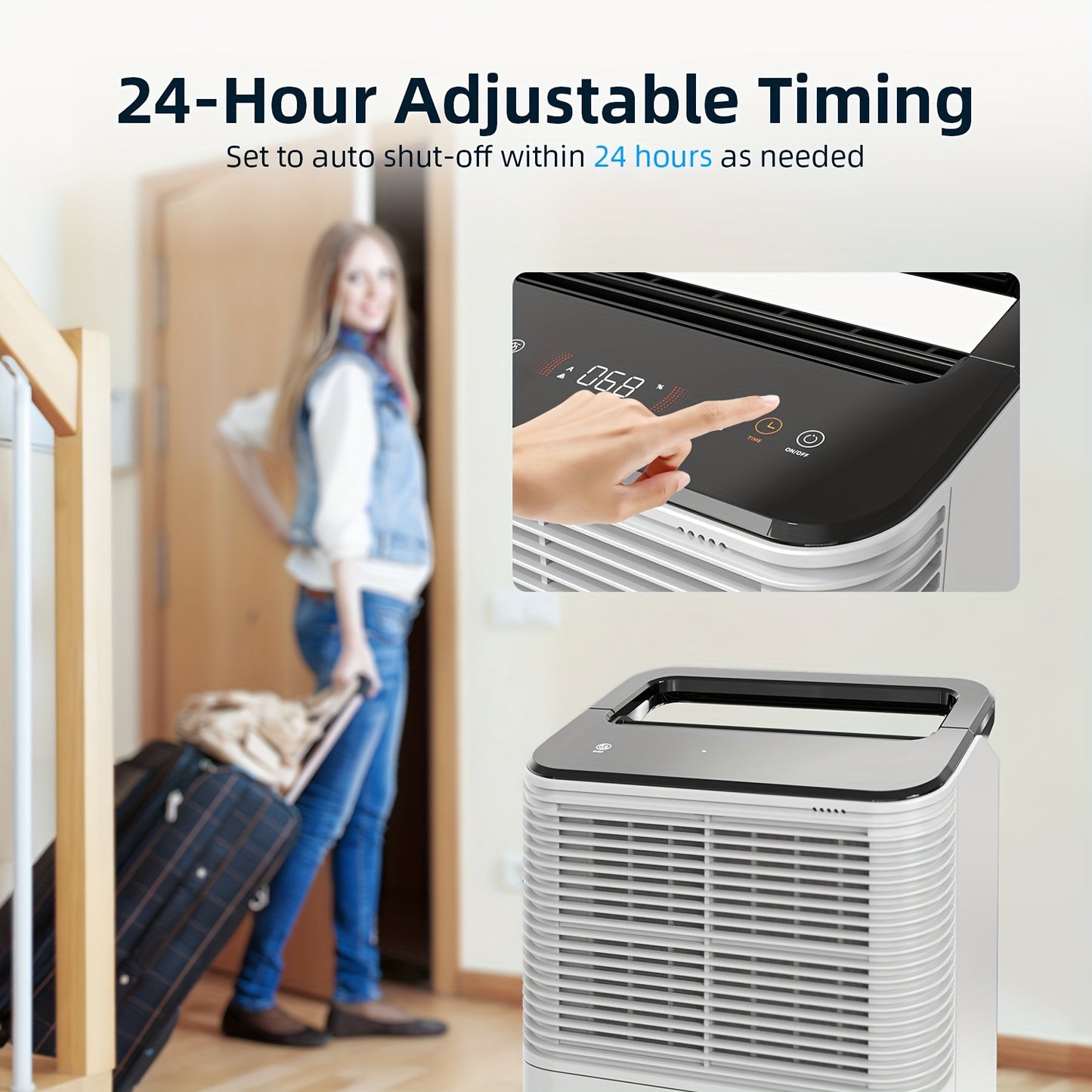Luchtontvochtiger – Vochtvreter – Dehumidifier – Ontvochtiger – Vochtbestrijder – USB Oplaadbaar – 8,5 Liter per Dag – Wit