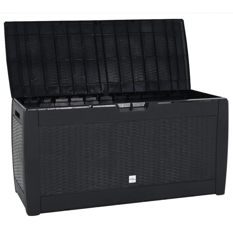 Tuinkist – Opbergbox – Kussenbox – Tuinopbergkast – Tuinbox – Ruim 310L – Duurzaam Polypropyleen – Weerbestendig Antraciet – 119x48x60 cm – Rechthoekig Design