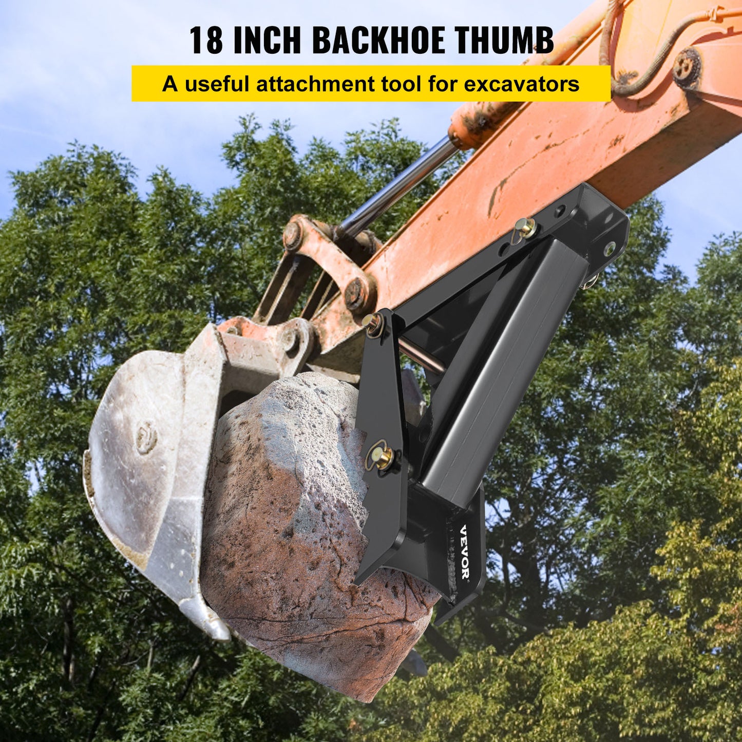 Graafmachine-vinger – Graafmachine-duim – Graafbak-vinger – Minigraver-vinger – Tractor-vinger – Zwart staal – Verstelbaar bolt-on ontwerp – 12,7 mm dik staal