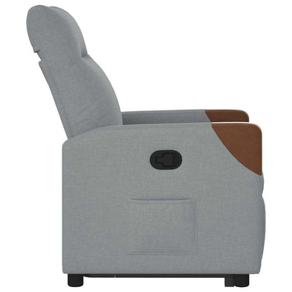 Sta-op Stoel – Elektrische Relaxstoel – Verstelbare Fauteuil – Comfortabele Zitstoel – Ergonomische Stoel Lichtgrijs – Elektrische Sta-op Functie – Verstelbaar Tot 135°