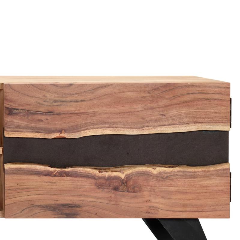 Tvmeubel – Tv-kast – Mediameubel – Opbergmeubel – Tv-console – Massief Acaciahout – Stevig Ontwerp – 140x30x45 cm