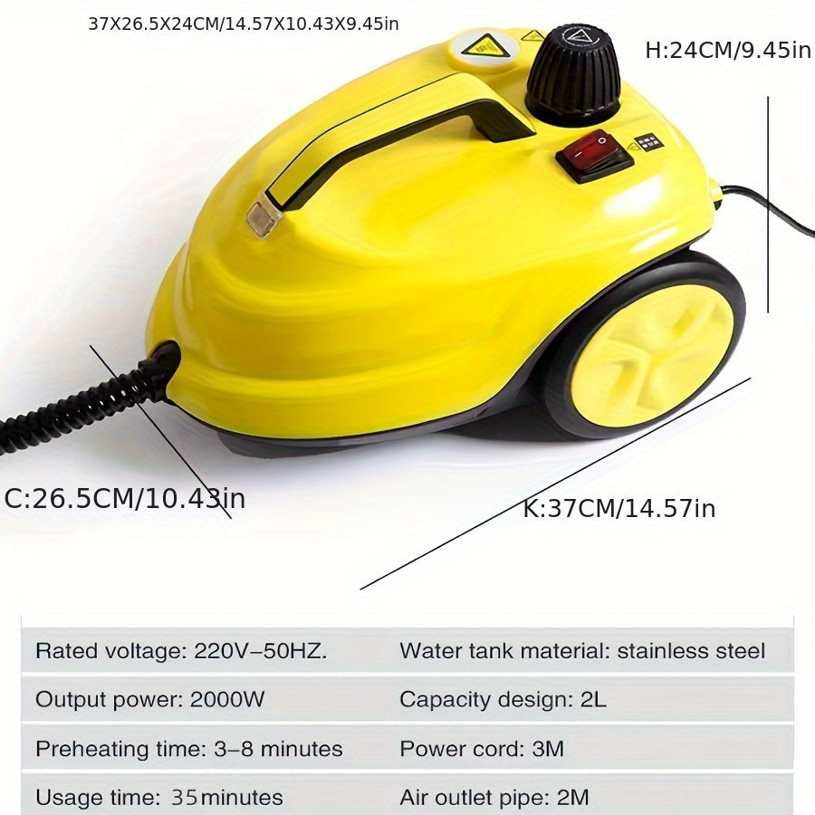 Stoomreiniger – Stoommop – Vloerreiniger – Handstomer – Kanisterstomer – 18 Accessoires – 3 Meter Snoer – IPX4 Spatwaterdicht