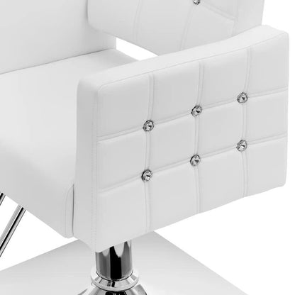 Barber Cosmetic Chair with Footrest Physa COTTAM - White - QUORE