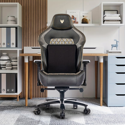 Gamingstoel – Gamestoel – Gaming Chair – Game Stoel – Bureaustoel – 4D Verstelbare Armleuningen – Ergonomische Lendensteun – Max 200 kg – Zwart-Grijs