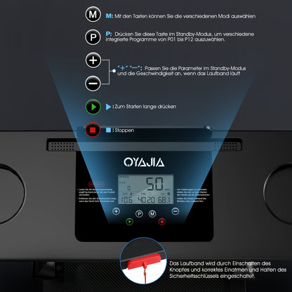 Loopband – Vouwbare Looptrainer – Hardloopband – Fitnessband – Joggingmachine – 2-in-1 Vouwbaar Design – Stille 2.0HP Motor & LED Display