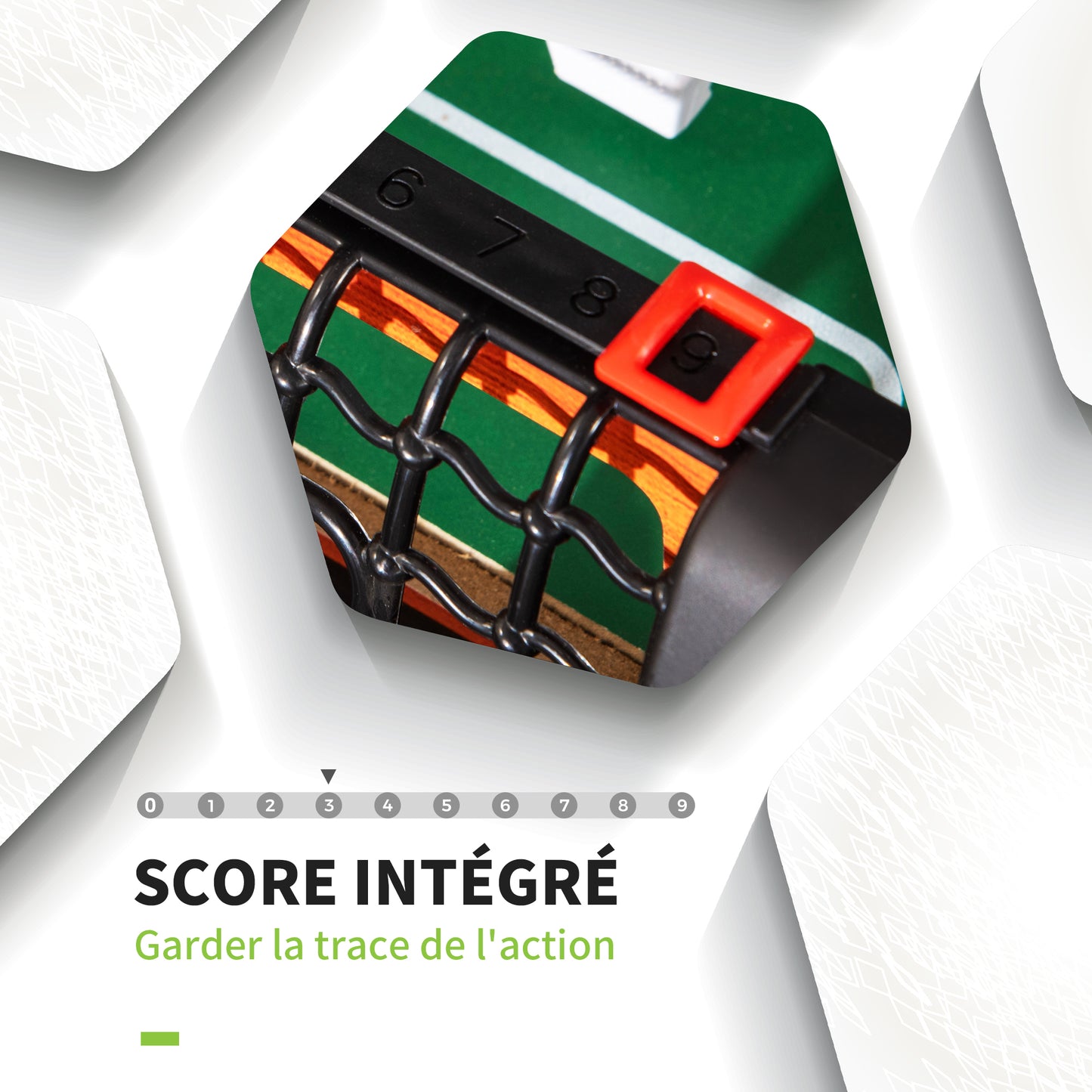Babyfoot – Tafelvoetbal – Voetbaltafel – Speeltafel – Kindertafel – Compact 118x104x69 cm – Houten Constructie met Scoreborden