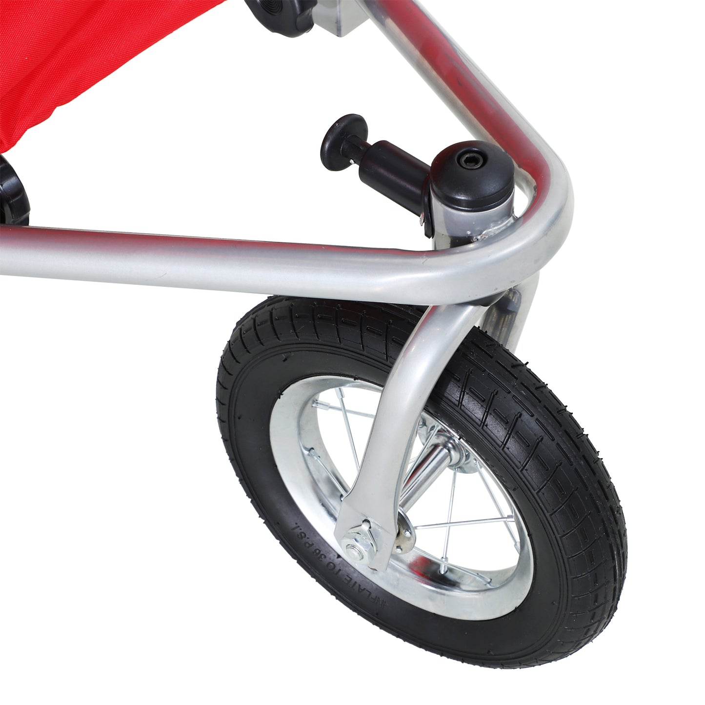 Fietskar Huisdieren – Hondenfietskar – Fietsaanhanger – Jogger – Hondenbuggy – 2-in-1 Ontwerp – Waterafstotend 600D Oxford – 360° Draaibaar Voorwiel – Veiligheidsharnas – Reflectoren – Rood/Zwart