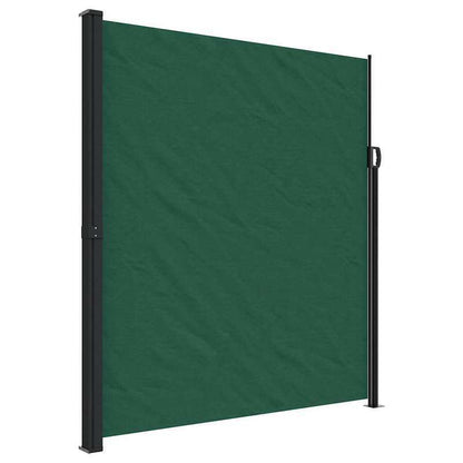 Zonnescherm Zijwand Uitrekbaar – Scherm Tuin Afsluiting – Windscherm Balkonscherm – Privacy Scherm Donkergroen – 220x500 cm – Duurzaam Waterbestendig Polyester