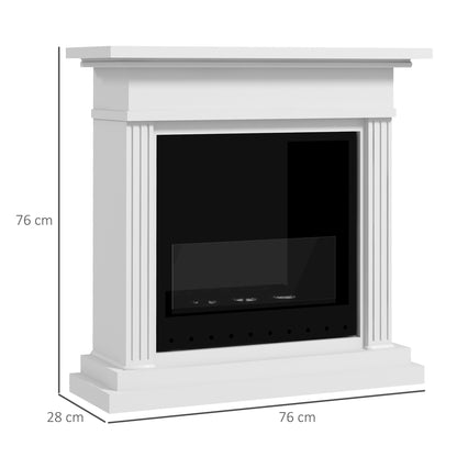 Biohaard – Bio Ethanol Haard – Sfeerhaard – Vrijstaande Haard – Tafelhaard – 3 Branders 0,4L – Geschikt voor 16-18 m² – Wit