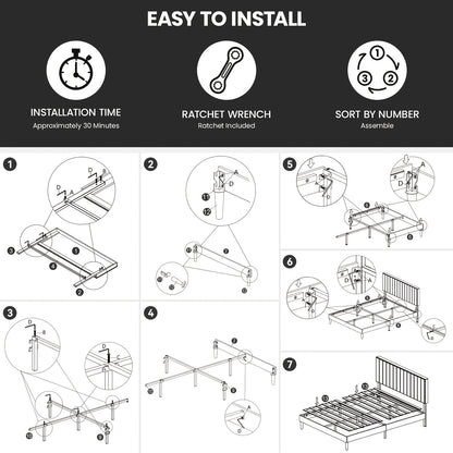 Gestoffeerd Bed – Bedframe – Slaapbed – Eenpersoonsbed – Tweepersoonsbed – 90x200 cm – Verstelbaar Hoofdbord – Draagkracht 480 kg