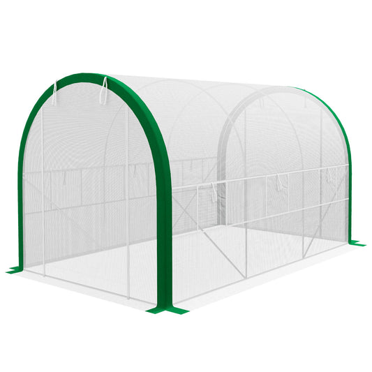 Kweekkas – Tunnelkas – Broeikas – Tuinkas – Foliekas – Stevig Gegalvaniseerd Stalen Frame – UV-bestendige Witte Folië 358x210x210 cm