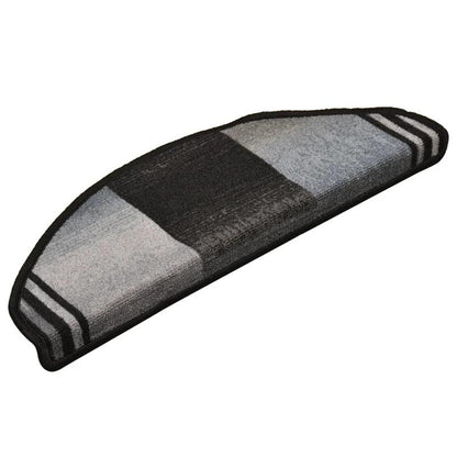 Trapmatten – Trapmat – Trapbekleding – Traptredematten – Trapmaantjes – Zelfklevend – 15 Stuks 65x21x4 cm – Zwart-Grijs – Antislip – Comfortabel