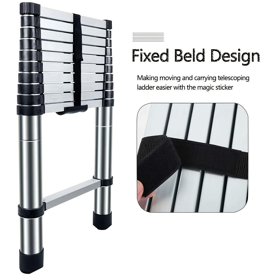 Uitschuifladder – Telescopische Ladder – Opsteekladder – Vouwladder – Aluminium Ladder – 5 Meter Uitschuifbaar – Anti-Slip Rubber Voeten