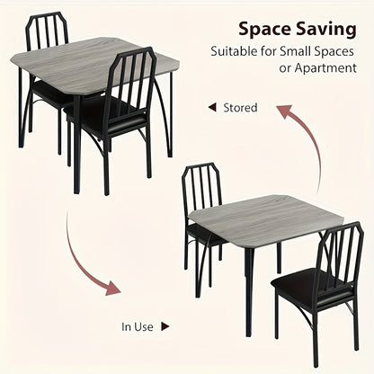 Dining Table for 2 with Ultra Comfortable PU Cushion,  Table and Chairs Set of 2 Chairs for Home Kitchen, Apartment, Dining Room Tables For Small Spaces, Farmhouse Dining Table, Little Table For Kitchen, Table For Living Room