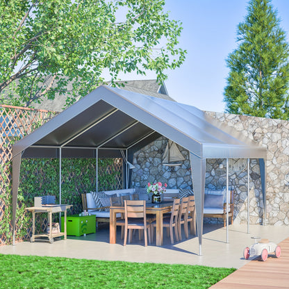 Carport – Overkapping – Tuinoverkapping – Garage – Tentgarage – 6x4x3 Meter – Waterdicht Met Rolluik Deuren