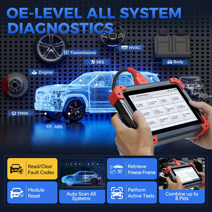 OBD Scanner – Autodiagnose Tool – Diagnoseapparaat – Foutcode Uitlezer – Scan Tool – Bidirectionele Functie – 7 Inch Touchscreen Android 10 – 36+ Onderhoudsfuncties Met ECU Codering