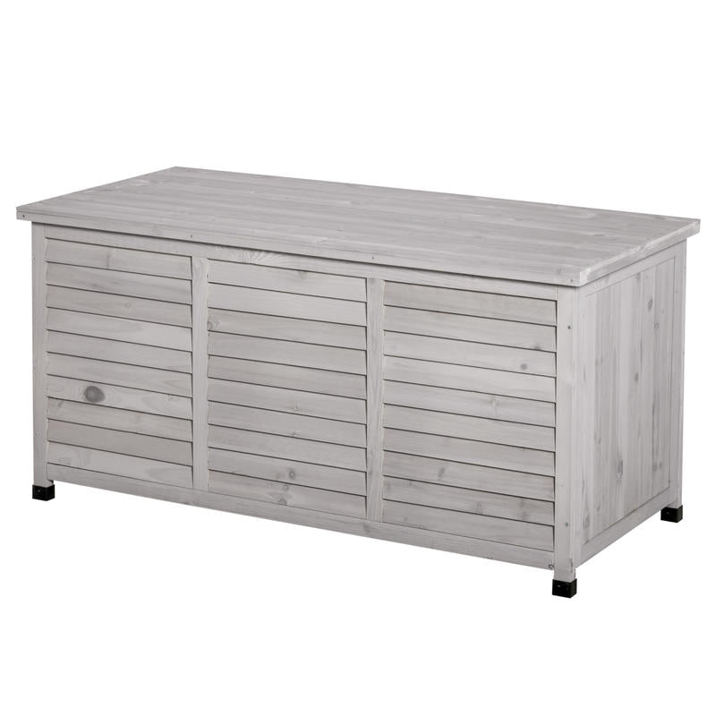 Opbergbox Tuin – Opbergkist Buiten – Tuinkussenbox – Tuinberging – Tuinkist – Grote Houten Opbergbox – Duurzaam Grenenhout – 127x56x60 cm – Houten Deksel