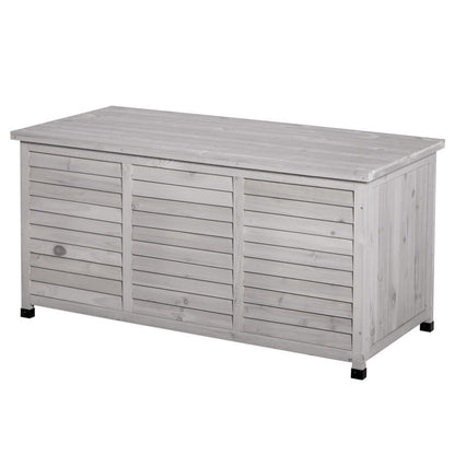 Opbergbox Tuin – Opbergkist Buiten – Tuinkussenbox – Tuinberging – Tuinkist – Grote Houten Opbergbox – Duurzaam Grenenhout – 127x56x60 cm – Houten Deksel