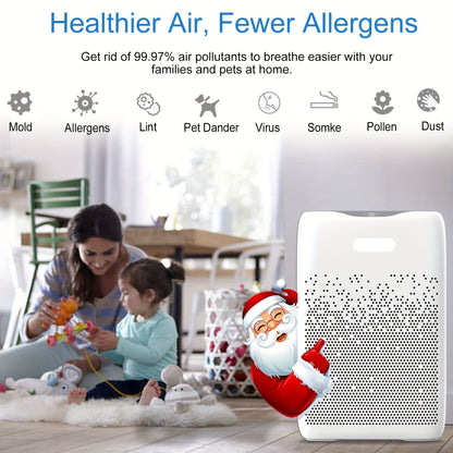 Luchtreiniger – Luchtzuiveraar – HEPA Filter – Allergiezuiveraar – Rookfilter – 4-in-1 Filtertechnologie – Geschikt voor 60 m² – Stil en Timerfunctie