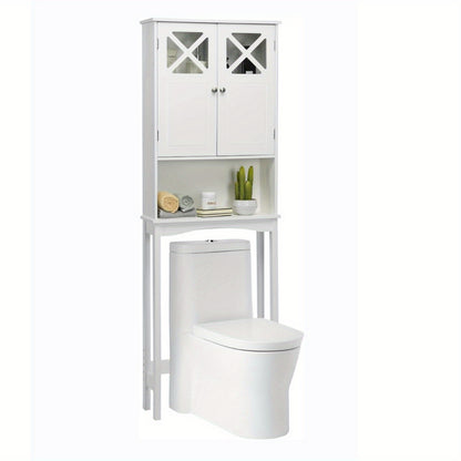 Toiletkastje – Badkamerkastje – WC Kastje – Toiletmeubel – Hangkast – Ruimtebesparend – Gehard Glas – Anti-Kantel Ontwerp