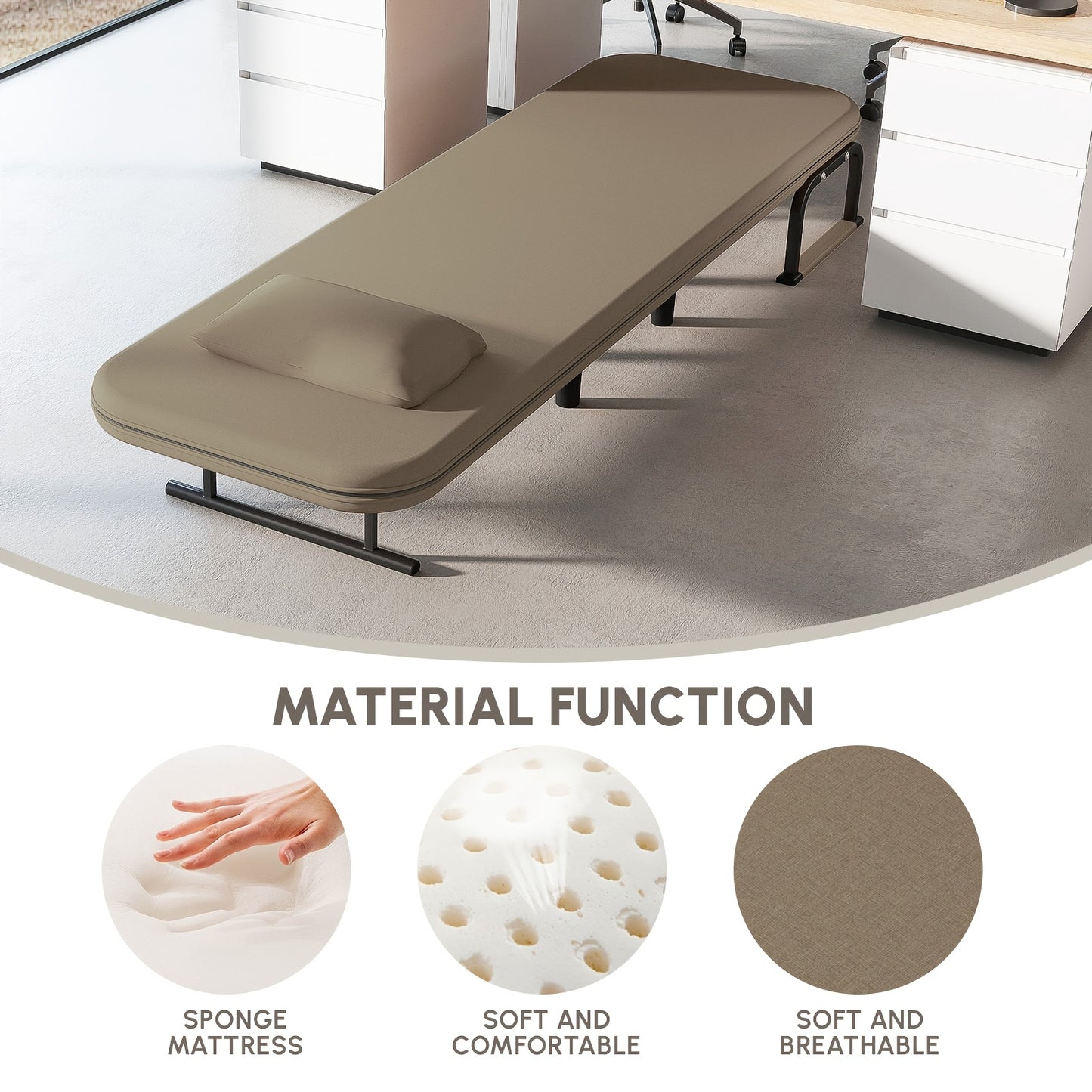 Slaapbank – Bedbank – Sofa Bed – Zetelbed – Logeerbank – Grijs – Compact en Functioneel – Afneembare Wasbare Stoffen