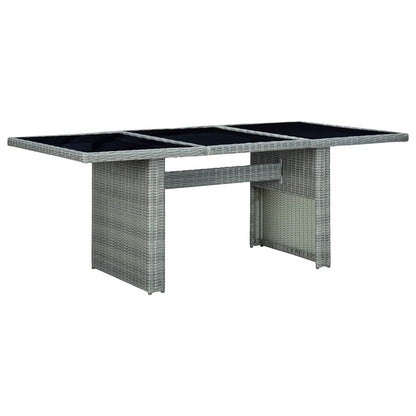 Tuinset – Tuinmeubelset – Diningset – Loungeset – Bistroset – Weerbestendig PE-Rattan – Inclusief Dikke Kussens – Lichtgrijs en Zwart